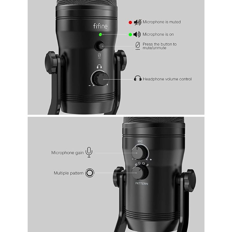 Fifine K690 Microphone with four polar patterns