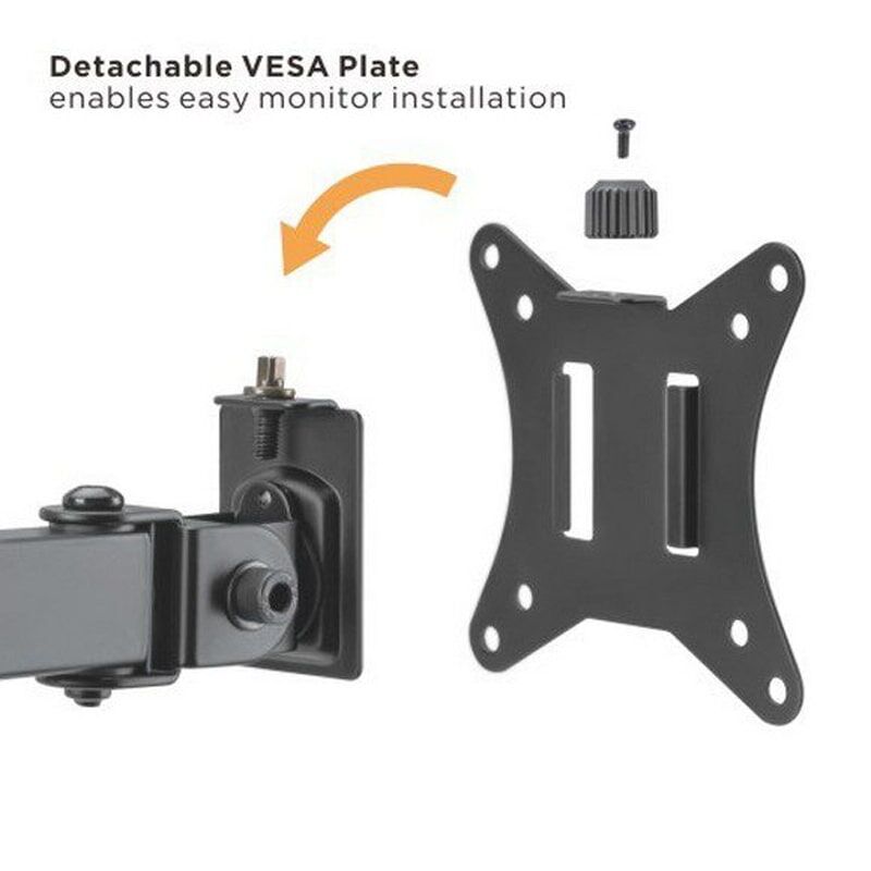 MXG BMA-24P Dual Monitor Steel Articulating Monitor Arm – Matte Black