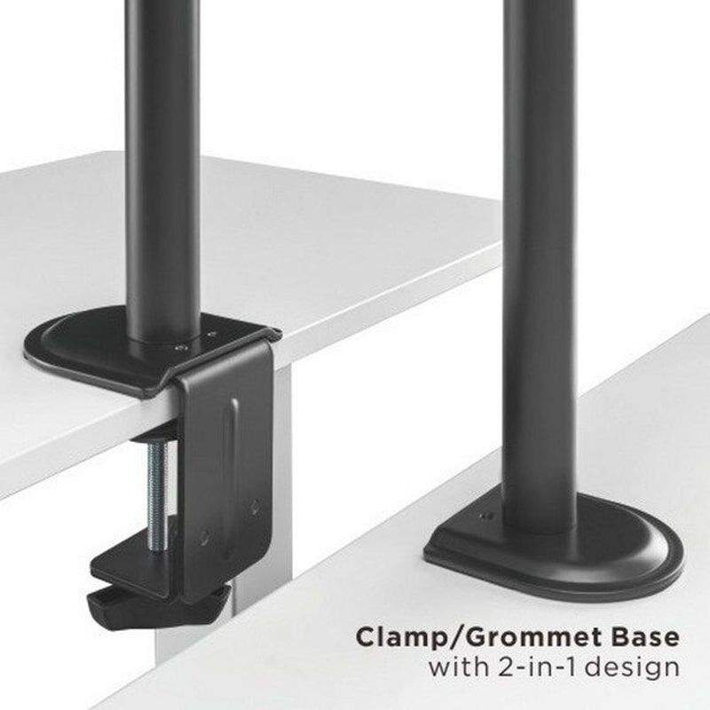 MXG BMA-24P Dual Monitor Steel Articulating Monitor Arm – Matte Black