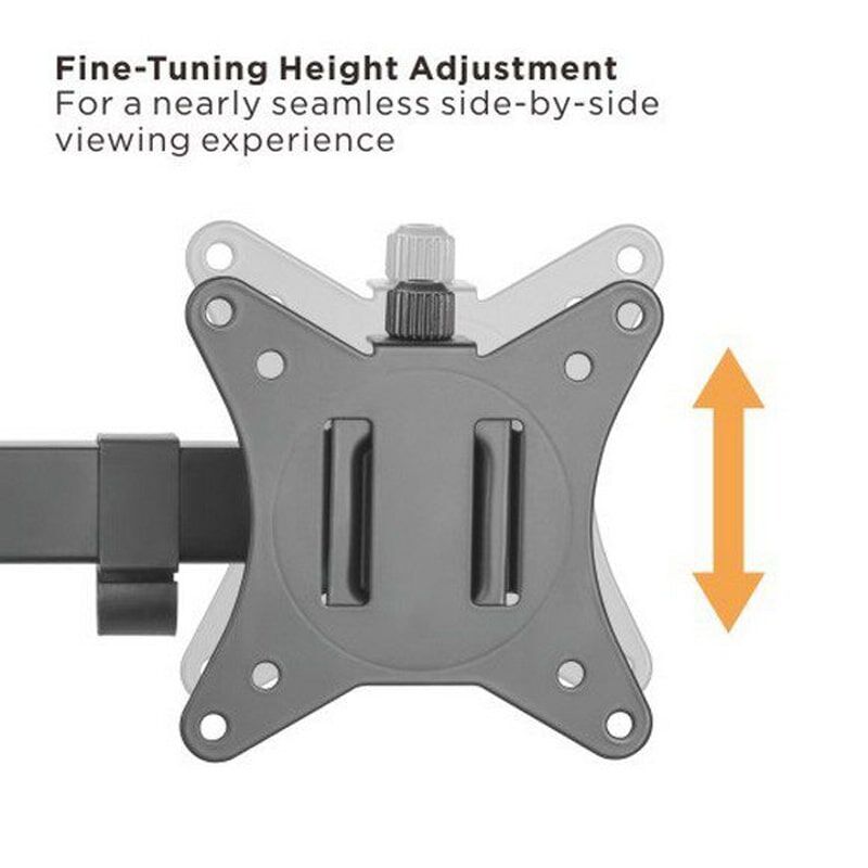 MXG BMA-24P Dual Monitor Steel Articulating Monitor Arm – Matte Black
