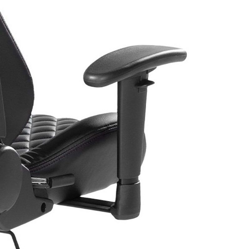 MXG GCH-01 Large Diamond Quilted PU Gaming Chair – Black