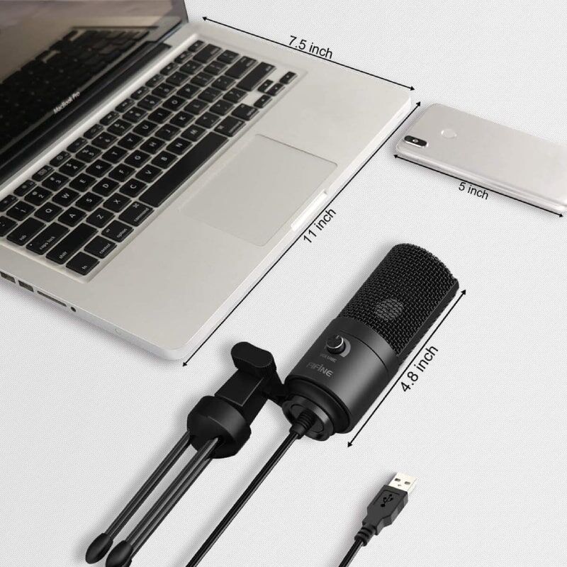 Fifine K669B USB Condenser Microphone with Volume Dial - Image 4