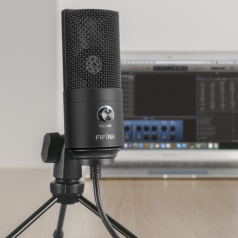 Fifine K669B USB Condenser Microphone with Volume Dial - Image 3