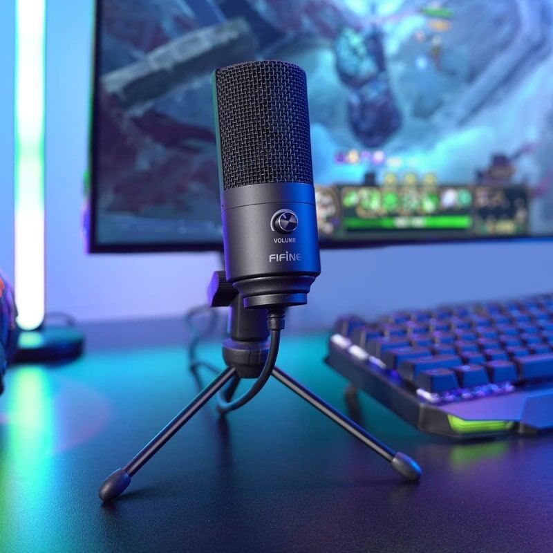 Fifine K669B USB Condenser Microphone with Volume Dial - Image 2