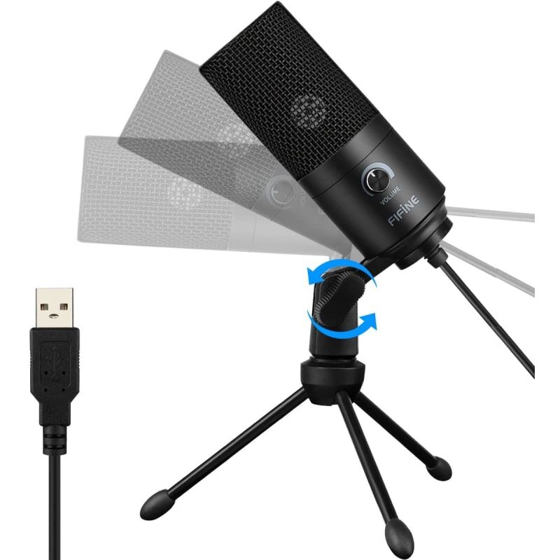 Fifine K669B USB Condenser Microphone with Volume Dial - Image 7