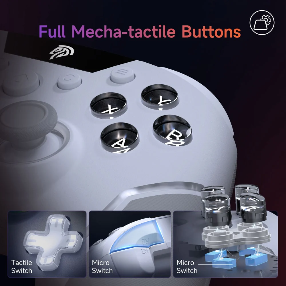 EasySMX X20 Wireless Gaming Controller with RGB Backlit ,1000Hz Polling Rate Compatible with PC/Switch/Steam/Android - Image 3