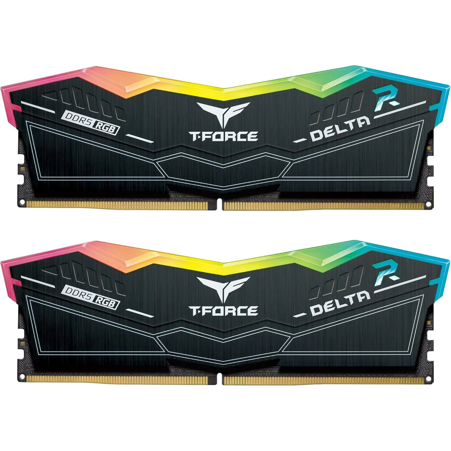 Team Group 64GB T-FORCE DELTA RGB DDR5 6400 MHz UDIMM Memory Kit (2 x 32GB, Black & White)