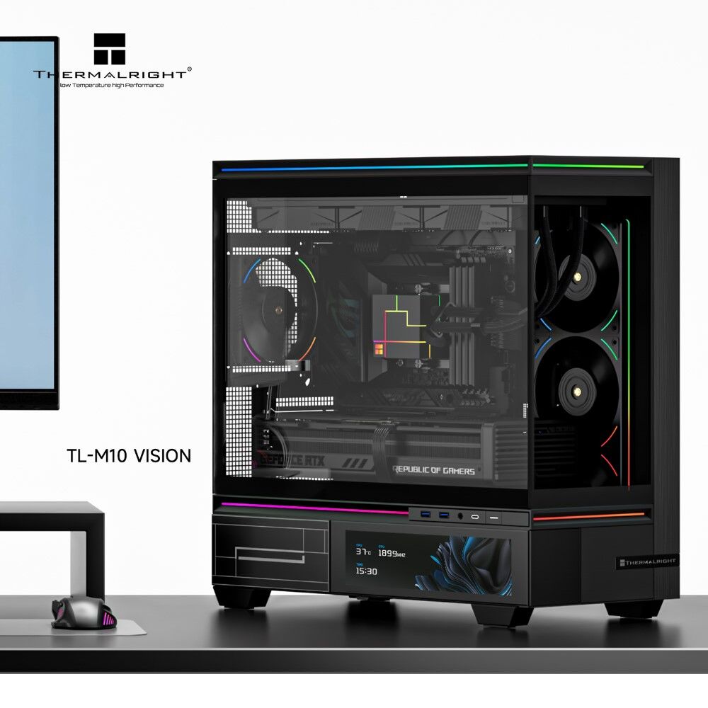 Thermalright TL-M10 Mid-Tower Micro-ATX Gaming Case – Black & White - Image 2